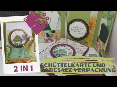 Wellness Box - 2 in 1 - Schüttelkarte basteln  mit Badesalz - Stampin' Up! Anleitung - Chill-Kröte