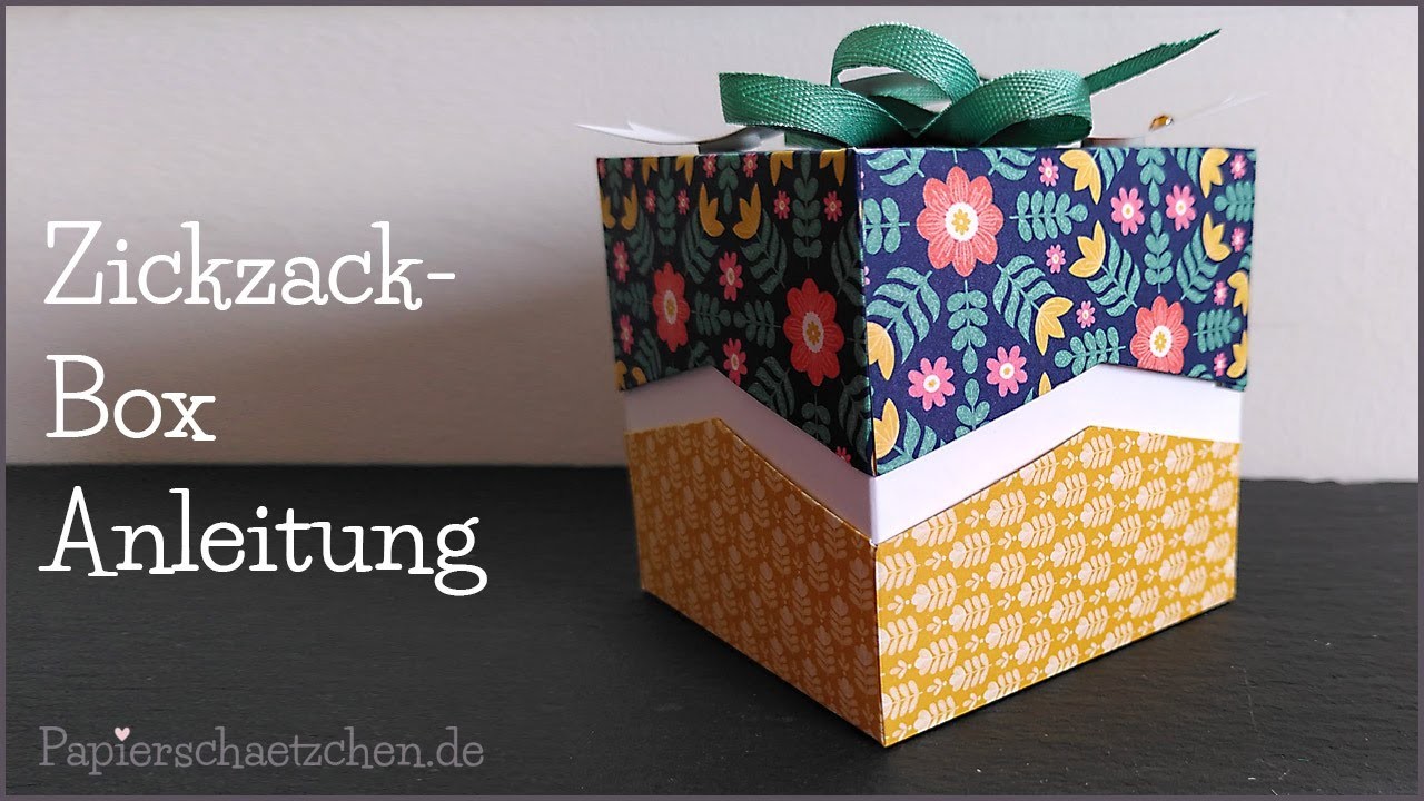 Zickzack-Box Anleitung - Tolle Geschenkverpackung basteln