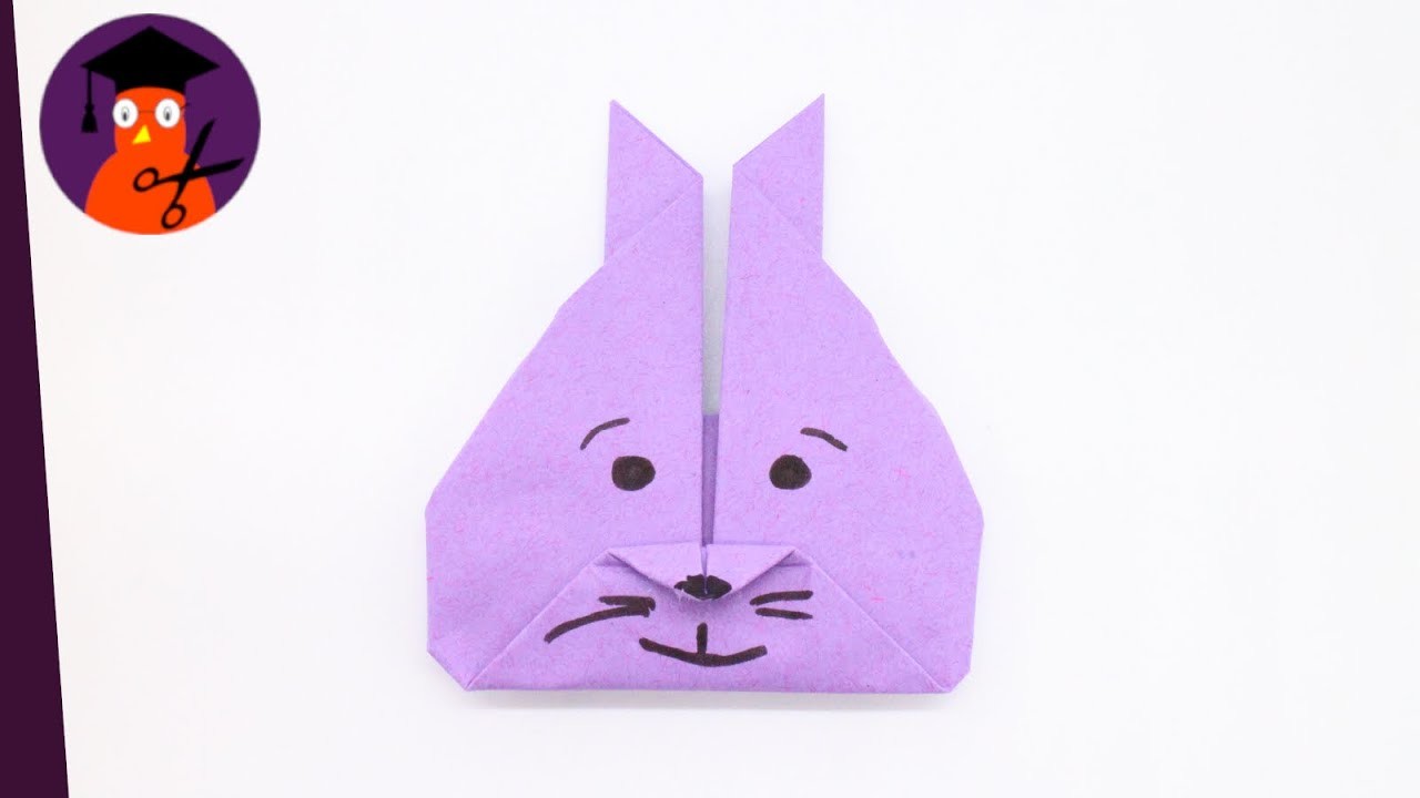 Basteln mit Papier Origami Osterhase Hase DIY Deko für Ostern, Muttertag & Geburtstag #wplus.tv