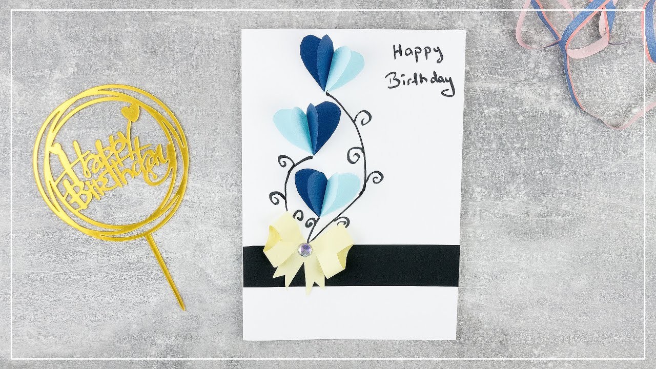 DIY Geburtstagskarte selber machen - schöne Geschenkidee für die Liebsten