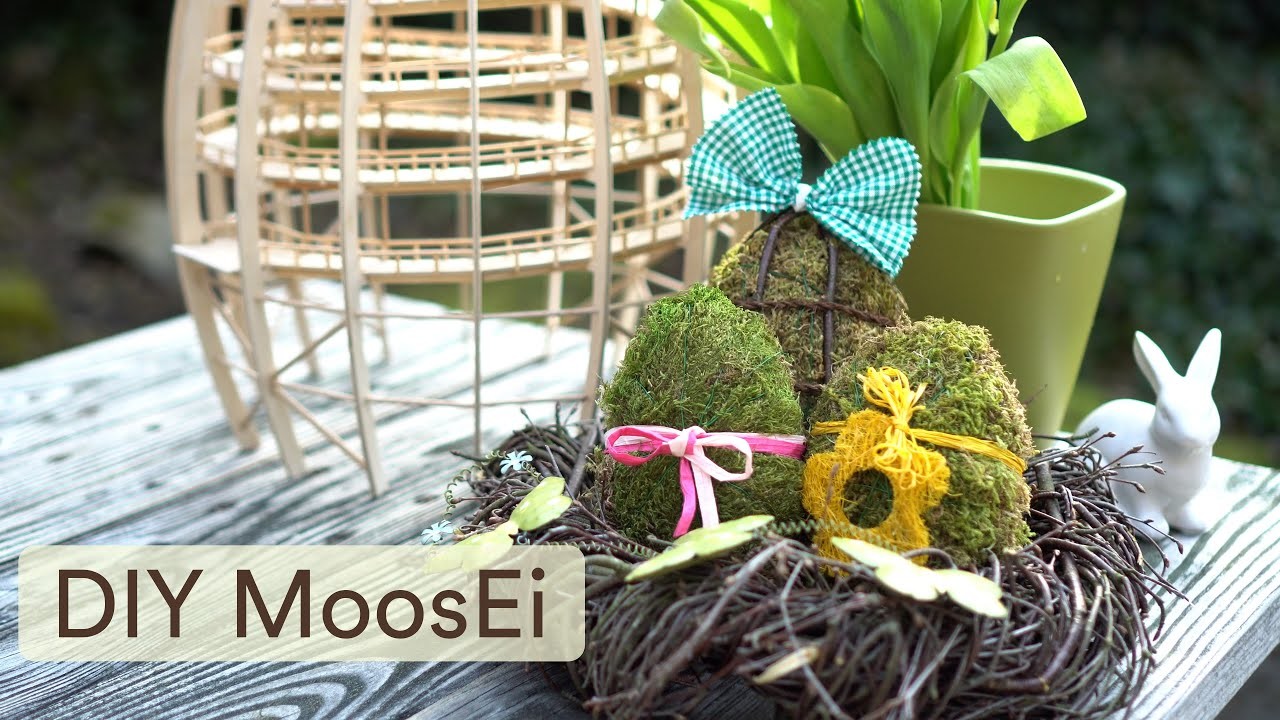 DIY MoosEi – Osterdekoration aus Naturmaterialien zum Selbermachen