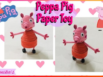 DIY Peppa Pig Toy| Peppa pig paper toy handmade | Quilling art | paper quilling