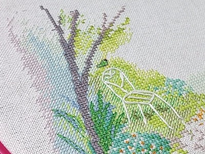 Flosstube 136 Stitch With Me: Xiu Craft Secret Garden - Part 2