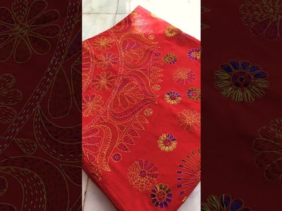 Hand embroidery beautiful nakshi kantha|টুকটুকে লাল নকশী কাথাঁ