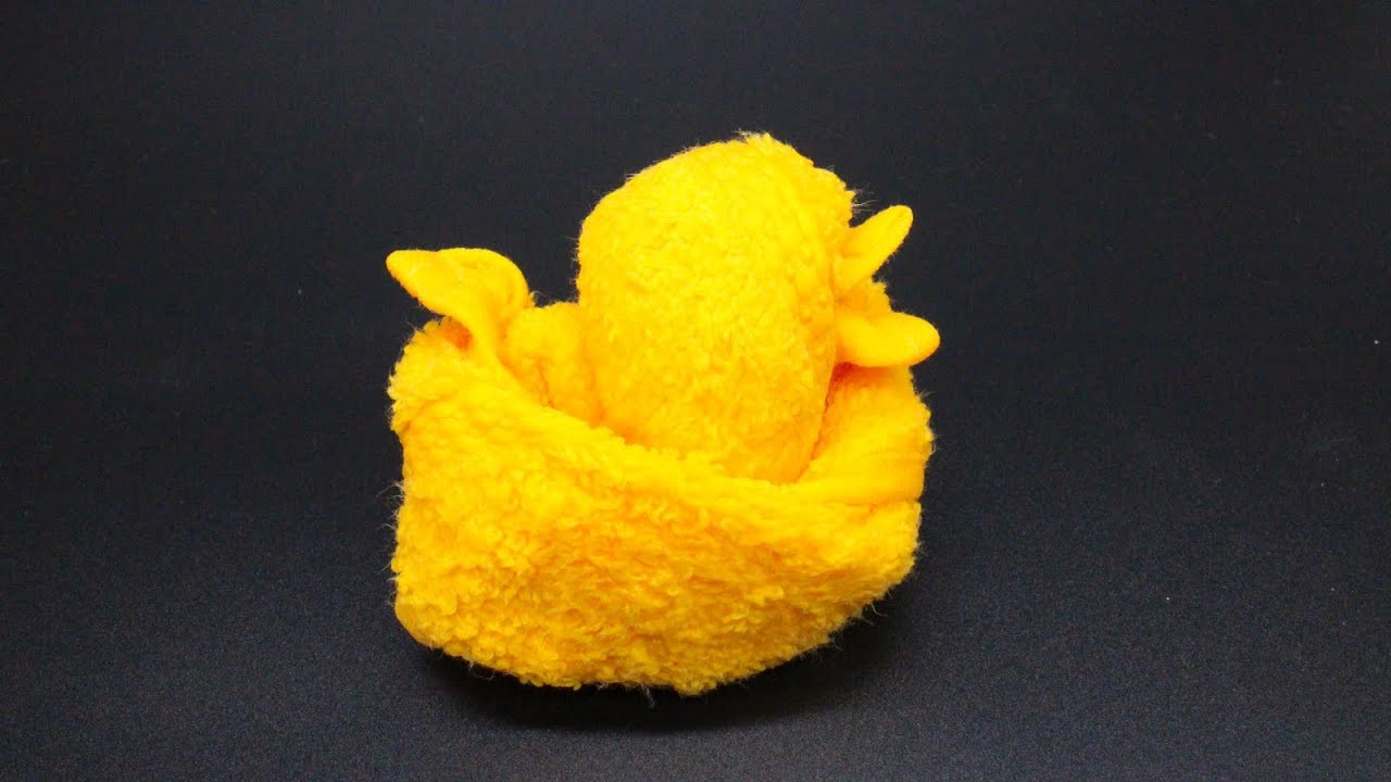 Handtuch falten Küken DIY Deko für Ostern, Muttertag, Geburtstag & Frühling W+