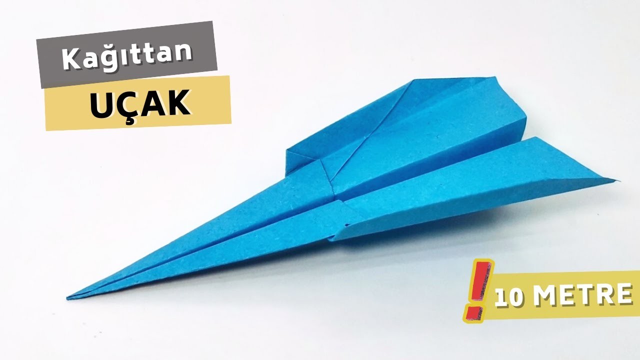 Kağıttan Uçak Yapımı, Origami Jet Uçağı Nasıl Yapılır? 10 METRE UÇMA GARANTİLİ