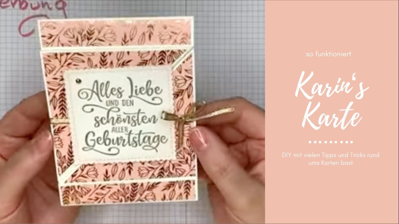 Karins Karte | DIY Geburtstagskarte einfach mit WOW Effekt | gebastelt mit Stampin‘ Up! Produkten