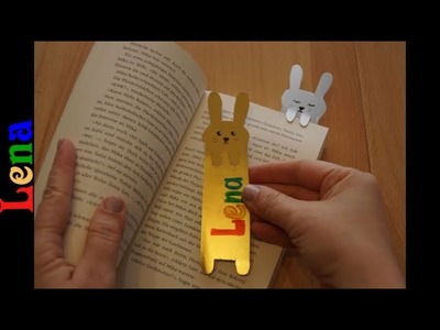 Kreativ mit Lena ???? DIY Hasen Lesezeichen selber machen ???? DIY Bunny bookmark DIY ????закладка для книги