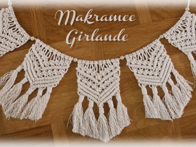 Makramee Girlande * DIY * Macrame Banner [eng sub]