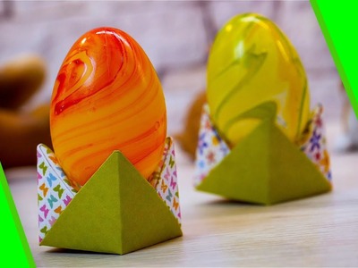 Origami Eierbecher ohne Kleber selber machen | Tolle Bastelidee zu Ostern