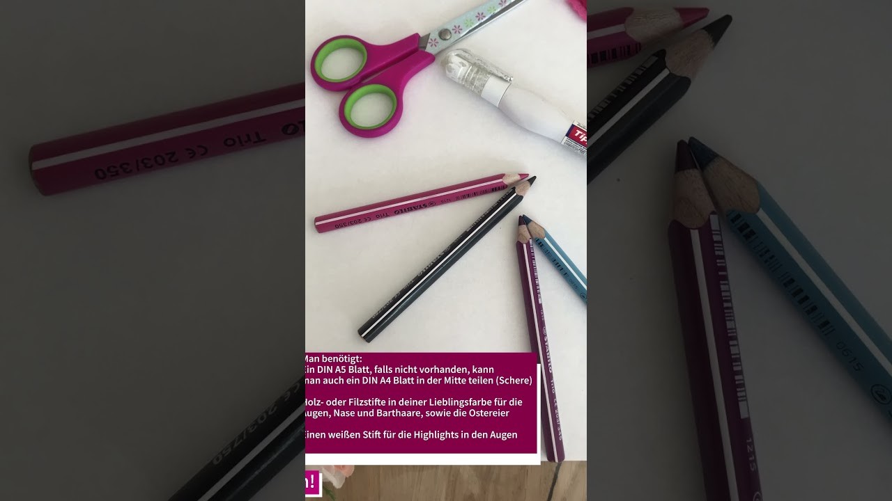 Osterhasen - Tischdeko für Ostern basteln