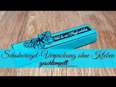 Schokoriegel Verpackung ohne Kleben  - eine Anleitung mit den Fabelhaften Faltern von Stampin´Up!