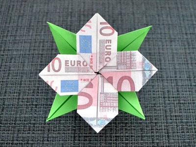 Schöne BLUME Origami Geldgeschenk GELD FALTEN | Geschenk | Money FLOWER | Tutorial by Euro Origami