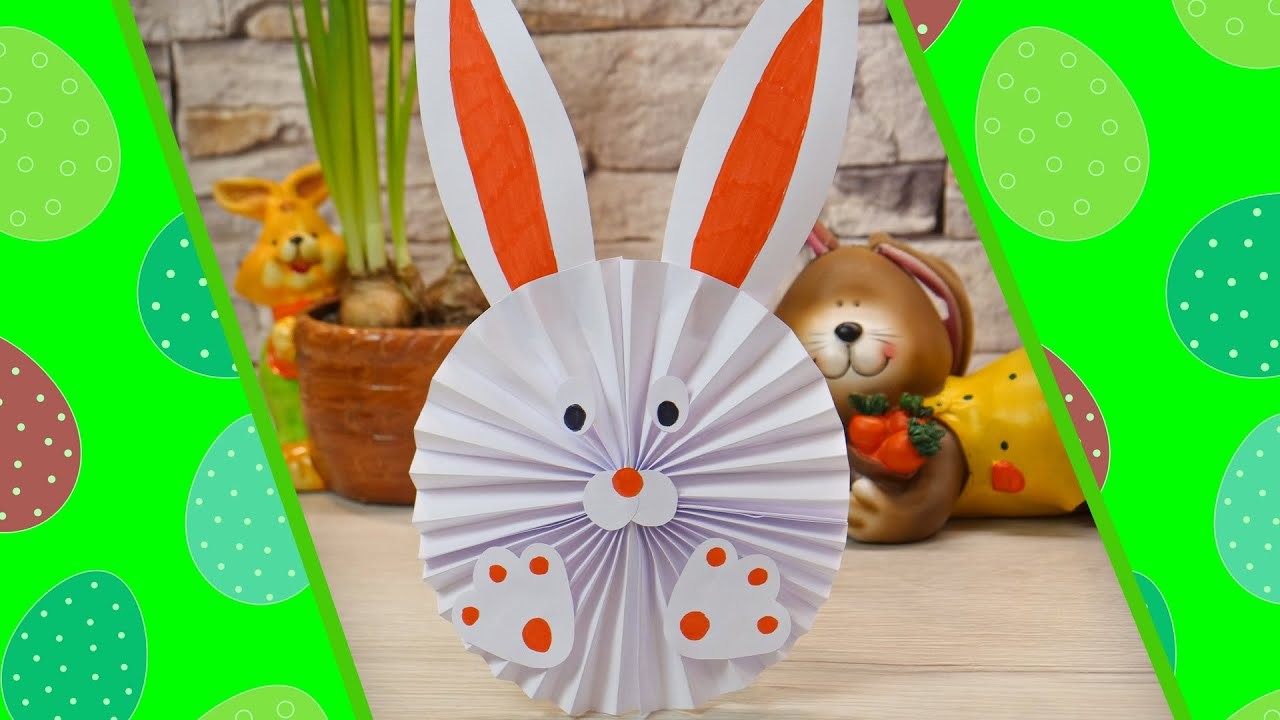 Süßen Osterhasen aus Papier als Osterdekoration basteln | Bastelideen
