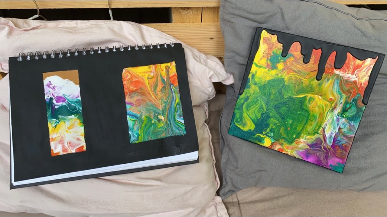 Acryl-Gemälde (Pustetechnik) - Es wird BUNT! ????