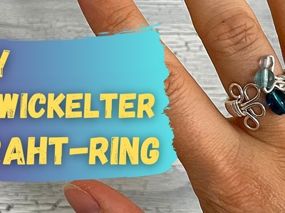 DIY gewickelter Silberdraht-Ring mit Perlen
