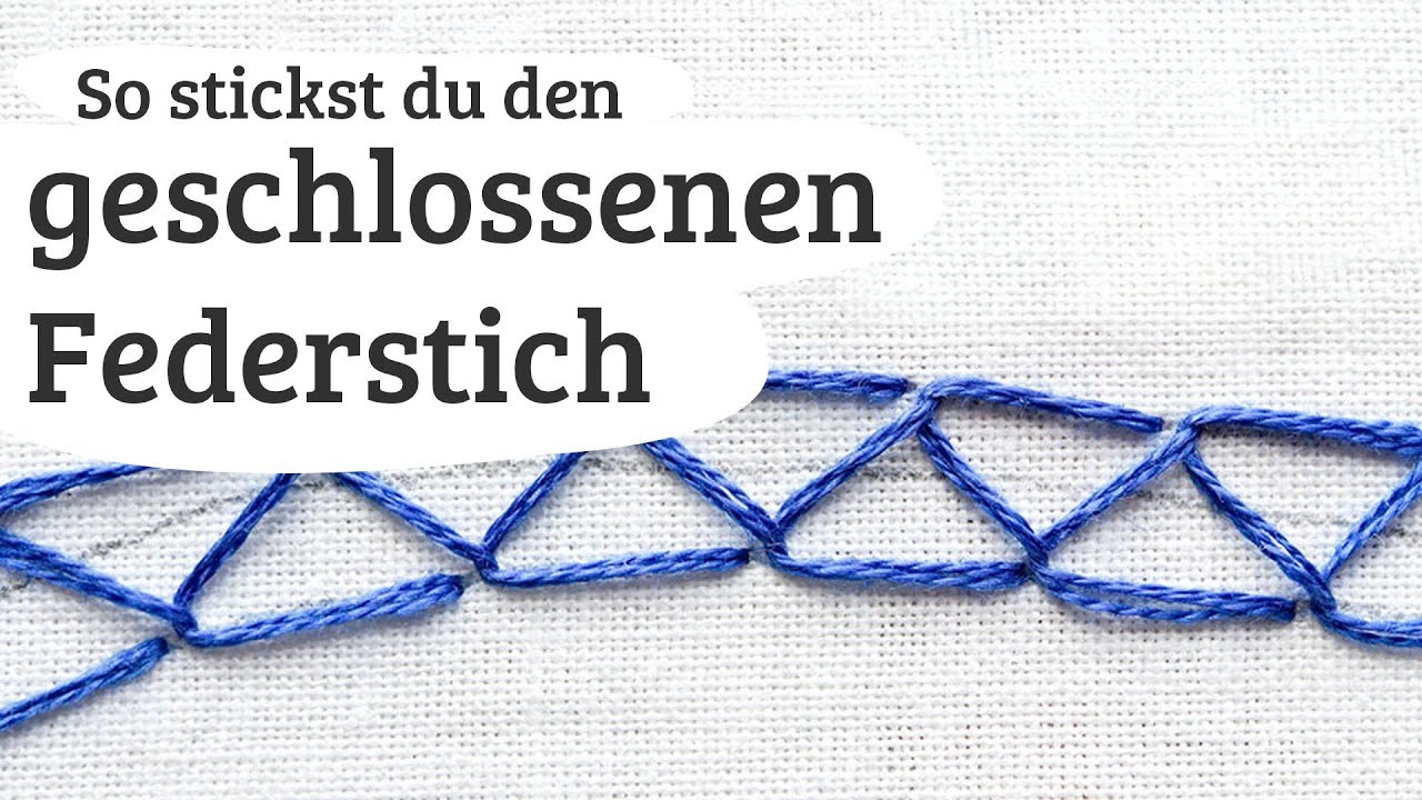 Geschlossener Federstich sticken - Stickstich 81