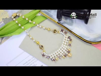 【Pandahall DIY Tutorial】Vintage Kristall Perlenkette.Vintage crystal bead necklace