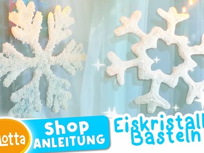 Schneeflocken Eiskristalle Fensterdeko Winter Advent basteln mit Kindern  Winter bastelideen DIY