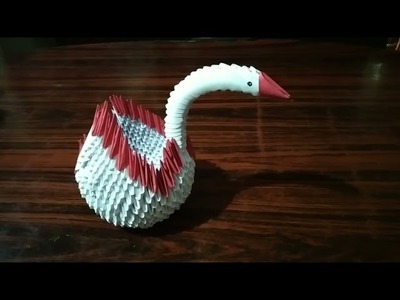 3D origami swan