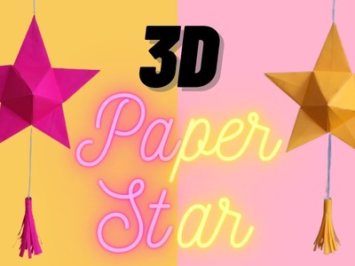 3D Paper Star|Origami Star|Paper Star|3D Star|Wall Decoration Ideas| #origami #3dstar #paperstar