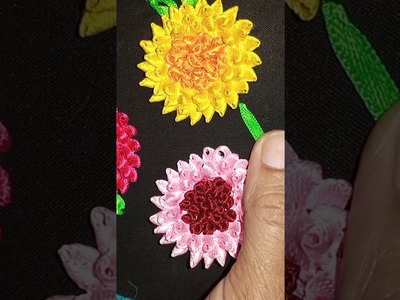 Amazing flowers designe hand embroidery#handembroidery#flowers#designe