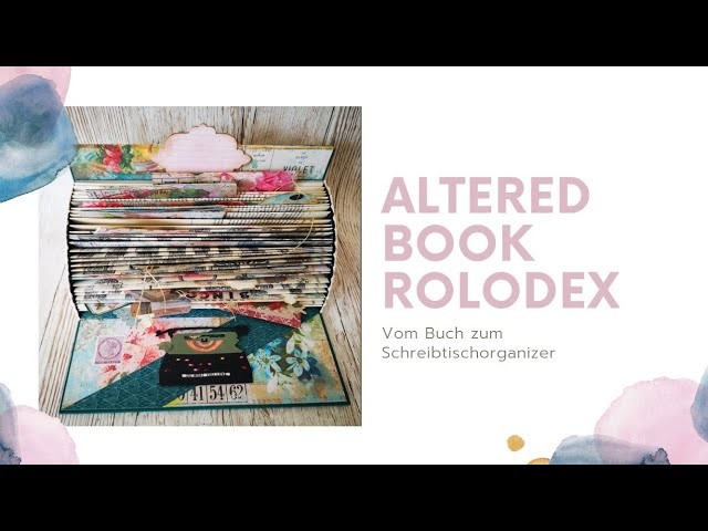 Anleitung für einen Schreibtischorganizer.  Altered Book RolodexTutorial