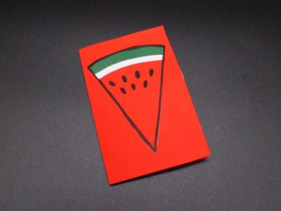 Basteln mit Papier Karte Wassermelone DIY Deko für Sommer, Party & Urlaub W+
