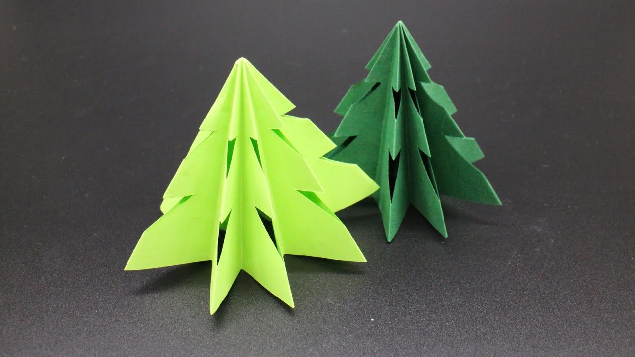 Basteln mit Papier Tannenbaum für Winter, Advent & Weihnachten W+