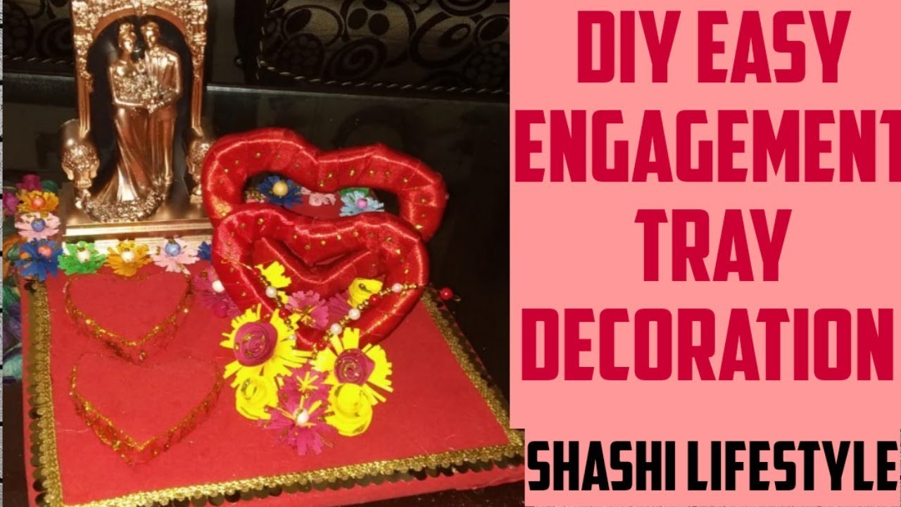 DIY Engagement Ring platter |Engagement Ring Tray Decoration Ideas |रिंग सेरेमनी ट्रे डेकोरेशन. 