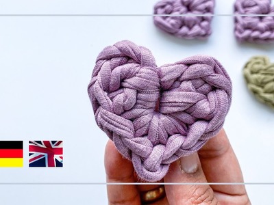 Einfaches HERZ häkeln als DIY Geschenk - für ANFÄNGER I Heart Crochetpattern I crochet