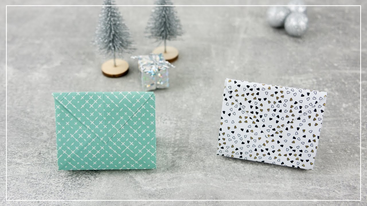 Geschenkverpackung aus Papier basteln | DIY Geschenkbox "Tasche"