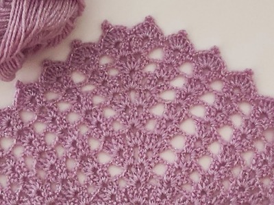 How to Crochet Triangle Shawl - Easy Crochet Knitting Shawl Pattern For Beginners - Crochet Shawl