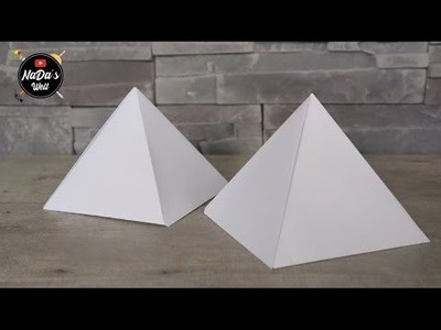 Origami Pyramide falten. eine Pyramide aus Papier falten. Basteln & Gestalten
