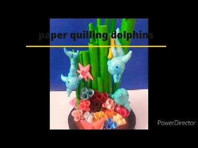 Paper quilling 3 D dolphins  ????????????