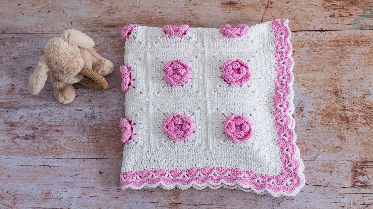 Rose Crochet Baby Blanket (PART 2 of this Sweet Design)