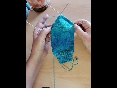 Socken stricken: Bumerangferse Teil 3 und Fuß