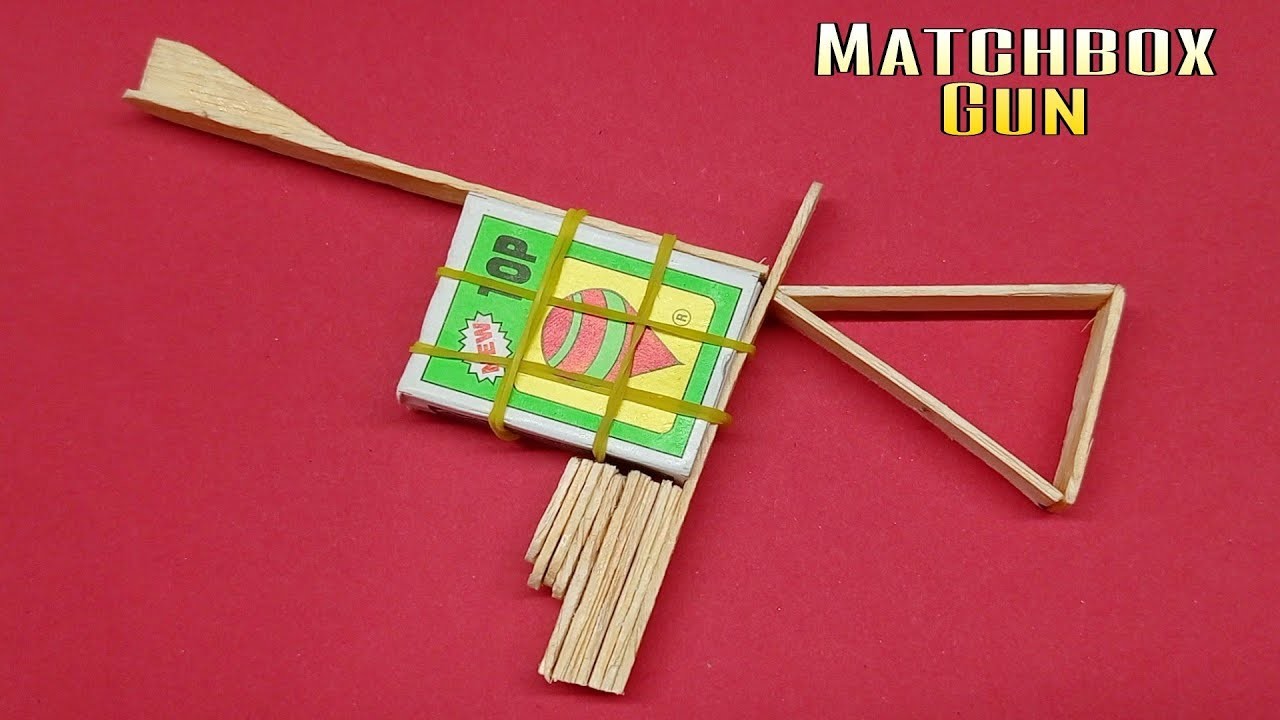 माचिस की बंदूक | Matchbox gun | paper gun | machis ki bandook banane ka tarika | माचिस matchbox