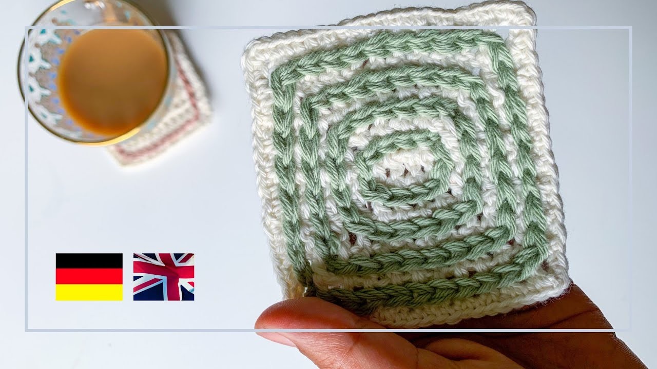 Viereckige Untersetzer häkeln einfach. square crochet coasters for beginners I DIY Untersetzer I