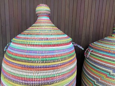 Afrikanische Wäschekörbe - Senegal - Multicoloured Stripes - FAS Produktvorschau