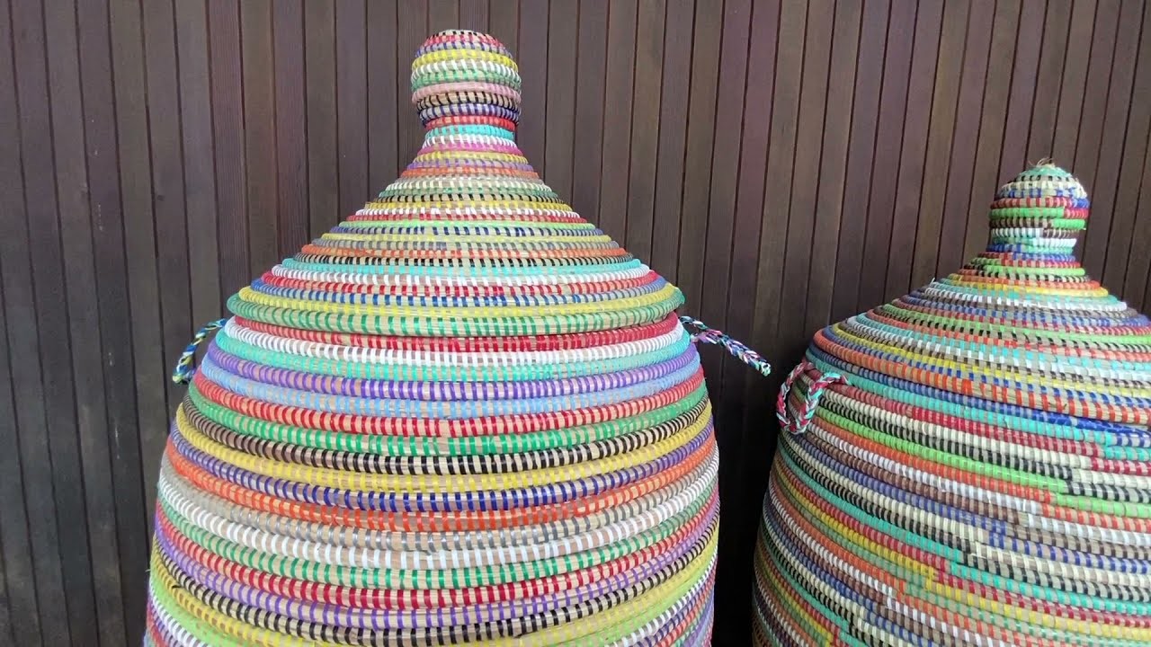 Afrikanische Wäschekörbe - Senegal - Multicoloured Stripes - FAS Produktvorschau