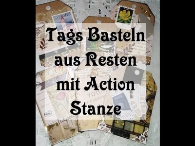 DIY ★Tags Basteln aus Resten mit Action Stanze Vintagelove ????(^^,♥ 2o21|Diana Lohmer - ???? -|