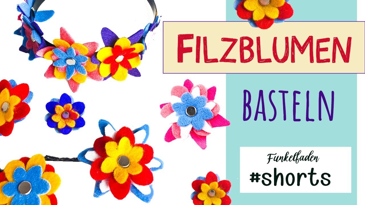 FIlzblumen basteln mit dem Cricut Maker Shorts YT #shorts