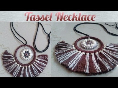#Handmade #DIY #Tasselneklace Handmade Tassel Necklace