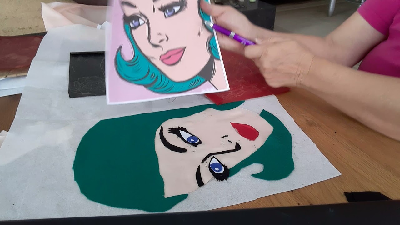 Картина с ткани.Ein Bild aus Stoff