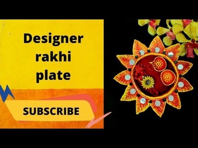 Rakhi Pooja Thali . Reuses of waste material. Handmade Pooja Plate. Step By Step Tutorial