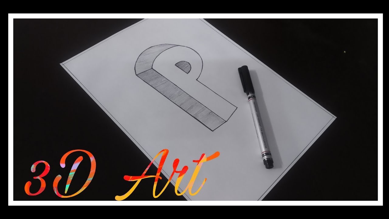 3d Art letter P