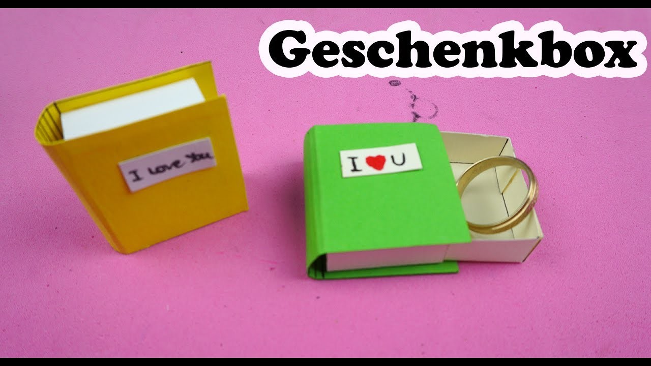 Basteln mit papier: Geschenkbox basteln - DIY Bastelideen