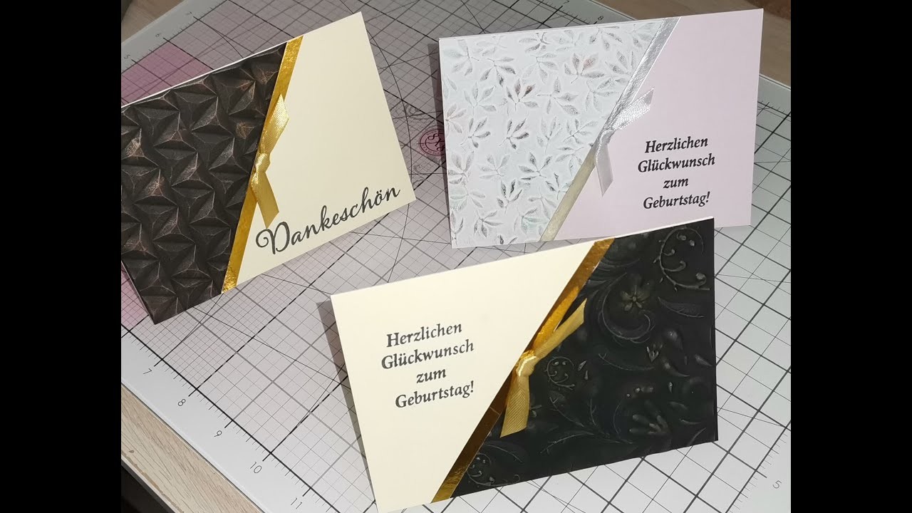 Cardmaking. Grußkarten basteln. Geprägtes Papier  colorieren. 