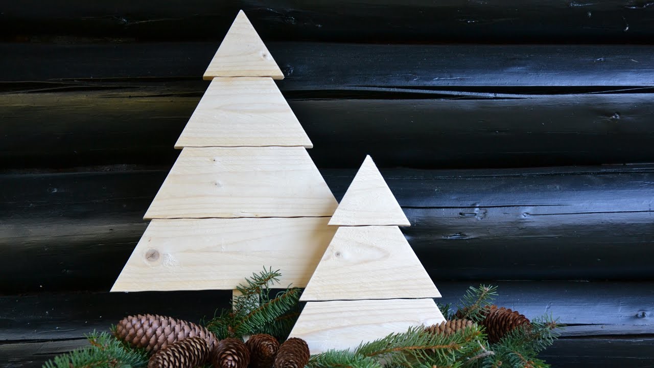 DIY Weihnachtsdeko * Holz Tannenbäume * Für drinnen und draußen * Wood christmas trees